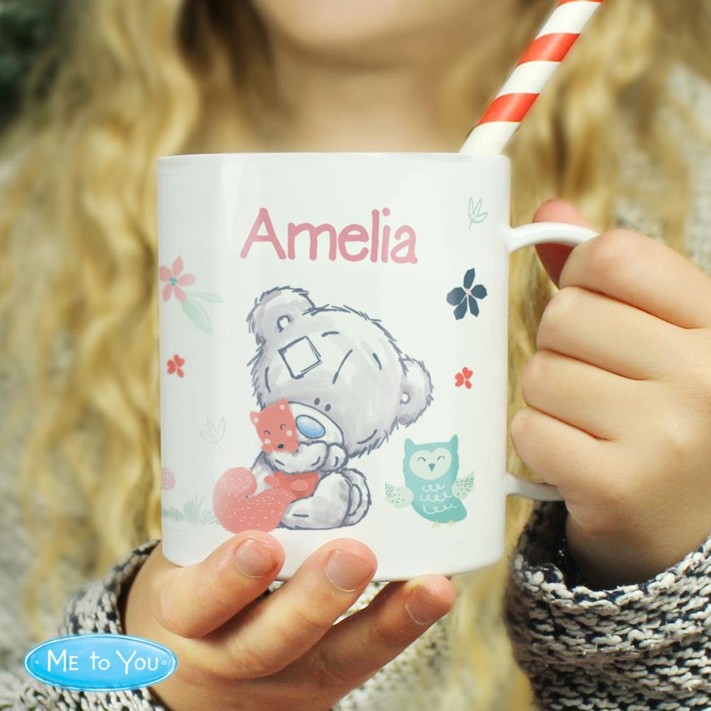 Personalised Tiny Tatty Teddy Woodland Animal Plastic Mug Extra Image 1